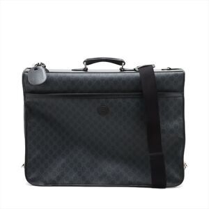 Gucci GG Supreme Leather Shoulder Bag Black Hangers